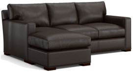 Axis II Leather Left Arm Queen Sleeper Lounger with Air Mattress shown in Libby, Espresso