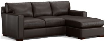 Axis II Leather Right Arm Queen Sleeper Lounger shown in Libby, Espresso