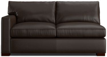 Axis II Leather Left Arm Apartment Sofa shown in Libby, Espresso