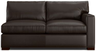 Axis II Leather Right Arm Apartment Sofa shown in Libby, Espresso