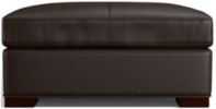 Axis II Leather Square Cocktail Ottoman shown in Libby, Espresso