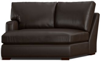 Axis II Leather Left Arm Angled Chaise Lounge shown in Libby, Espresso