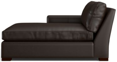 Axis II Leather Left Arm Double Chaise Lounge shown in Libby, Espresso