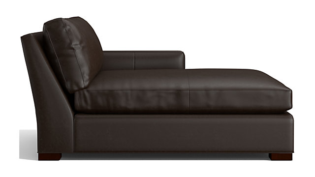 Axis Ii Leather Right Arm Double Chaise Lounge Crate And Barrel Axis Ii Leather Right Arm Double Chaise