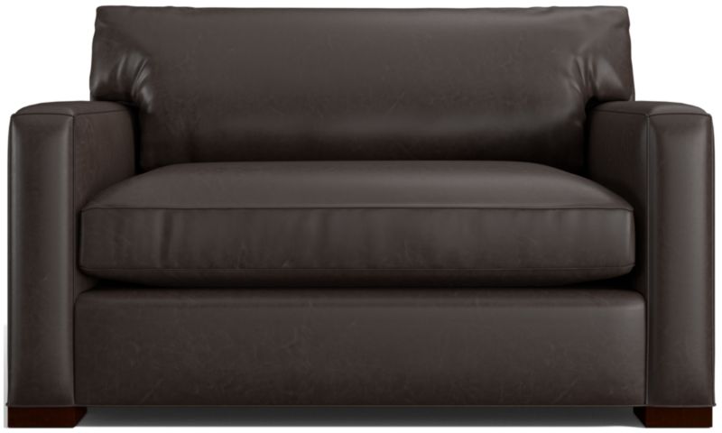 Axis Ii Leather Chair And A Half Reviews Crate And Barrel This black leather chair and half will offer a comfortable leisure after a tiring day.