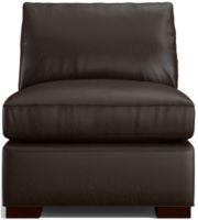 Axis II Leather Armless Chair shown in Libby, Espresso