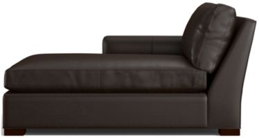 Axis II Leather Left Arm Chaise shown in Libby, Espresso