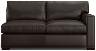 Axis II Leather Right Arm Full Sleeper Sofa with Air Mattress shown in Libby, Espresso