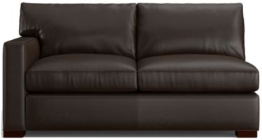 Axis II Leather Left Arm Full Sleeper Sofa shown in Libby, Espresso