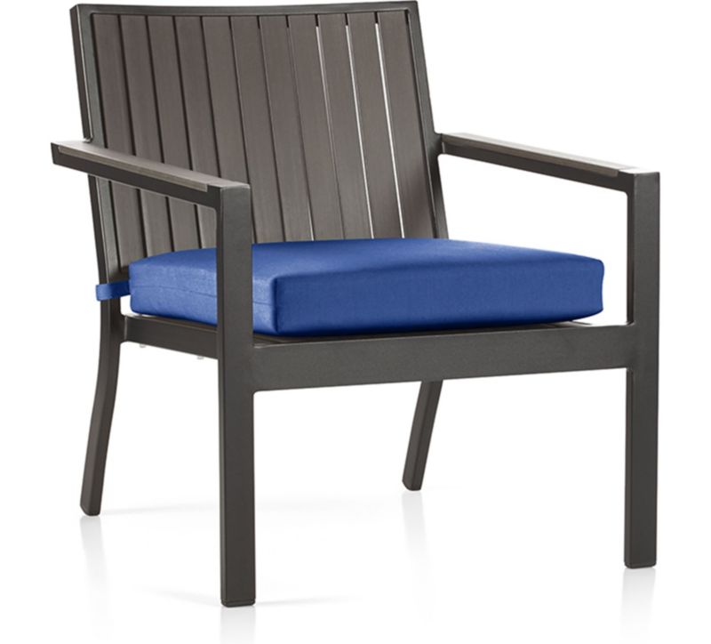 Alfresco Grey Lounge Chair with Sunbrella ® 3" Cushion Crate and Barrel