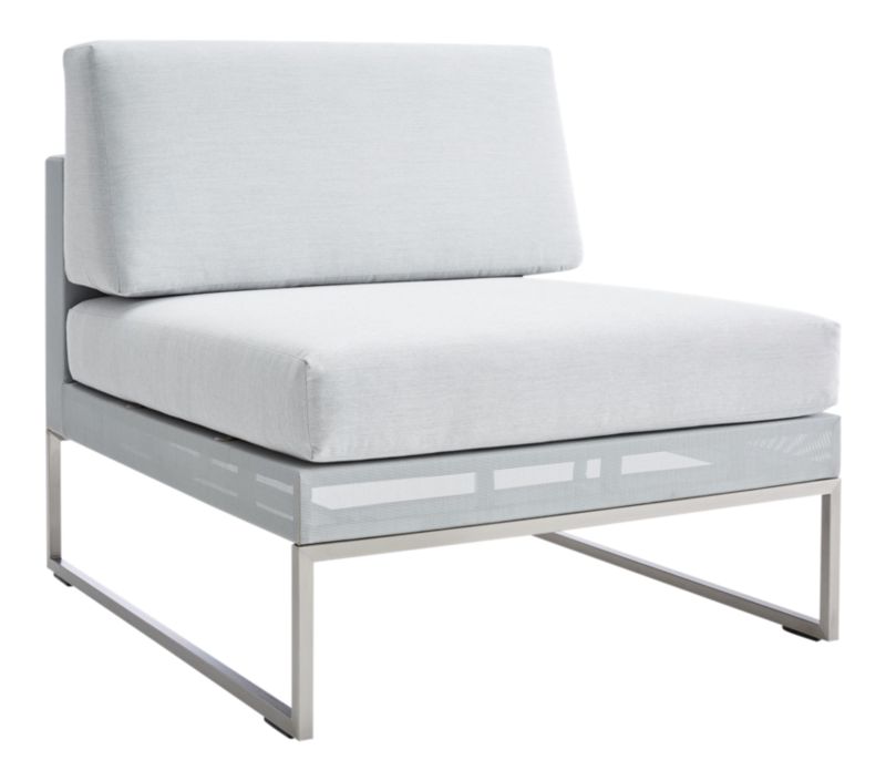 Dune Armless Chair With Sunbrella Cushions Reviews Crate And Barrel