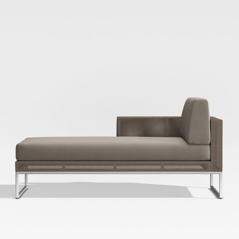 Dune Left Arm Mesh Chaise Lounge Crate and Barrel