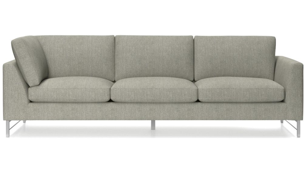 Tyson Right Arm Corner Sofa with Stainless Steel Base + Reviews Crate