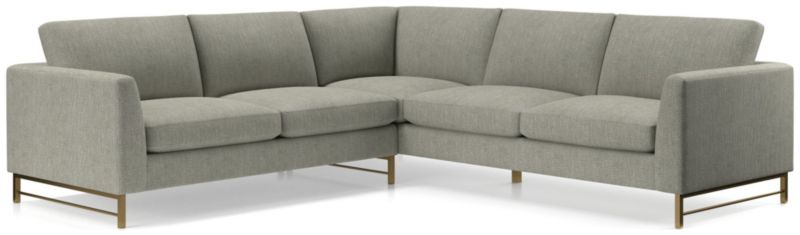 Tyson 2Piece Left Arm Corner Sofa Sectional with Brass Base + Reviews
