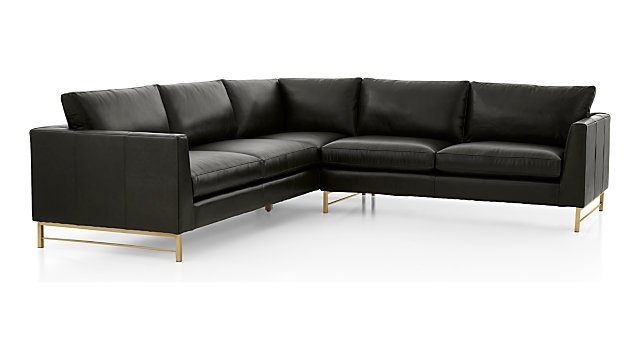 Tyson Leather 2 Piece Left Arm Corner Sofa Sectional With Br Base Tap To Zoom Tyson Leather 2 Piece Left Arm Corner Sofa Sectional With Br Base