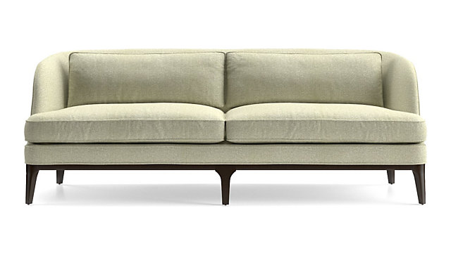 Seyces Wood Trim Sofa Reviews Crate And Barrel Tap To Zoom Seyces Wood Trim Sofa Shown In Emma Pearl