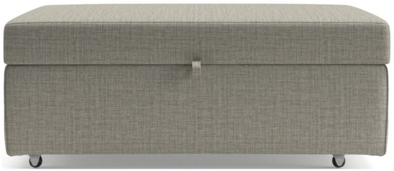 Barrett Storage Ottoman with Tray and Casters + Reviews Crate and Barrel