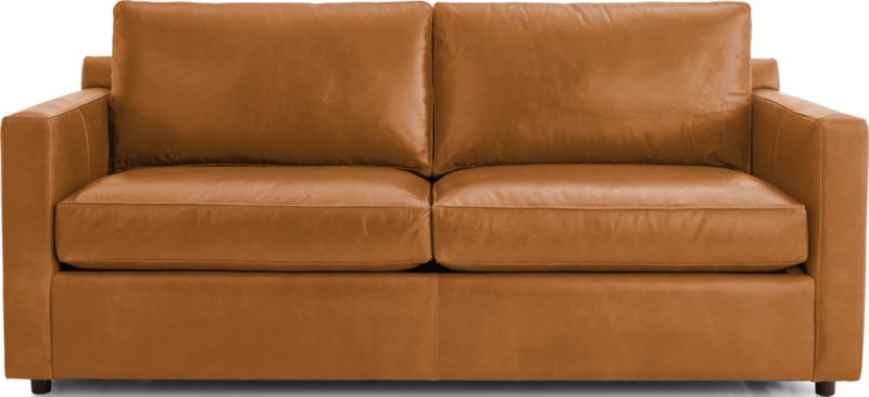 Barrett Leather Track Arm Sofa Crate and Barrel