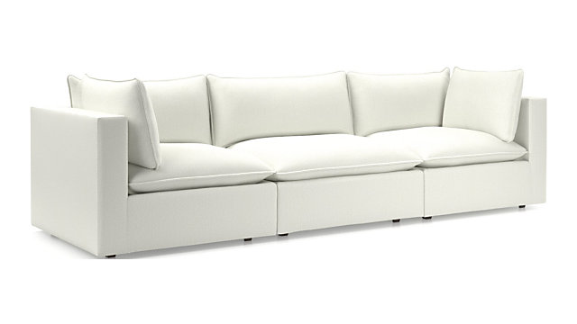 Lotus Modular 3 Piece Low Sofa Sectional Reviews Crate And Barrel