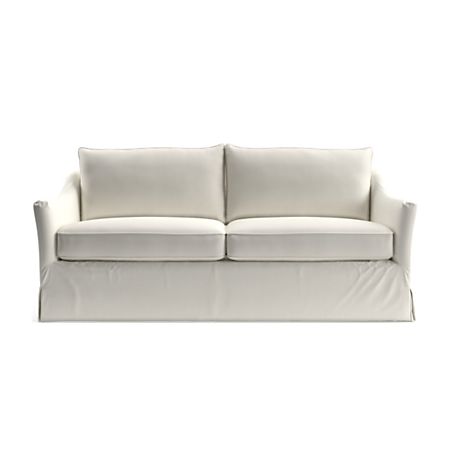 Keely Slipcovered Apartment Sofa Reviews Crate And Barrel