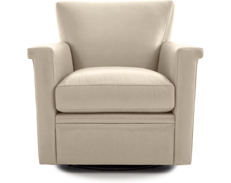 Declan Leather 360 Swivel Chair Crate and Barrel