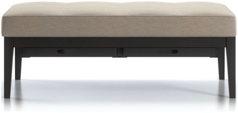 Nash Rectangular Tufted Ottoman With Tray Crate And Barrel Canada
