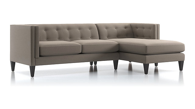 Aidan 2 Piece Right Arm Chaise Tufted Sectional Sofa