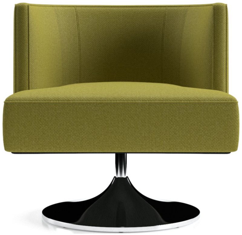 Grayson Mustard Yellow Swivel Chair + Reviews | Crate and Barrel Canada