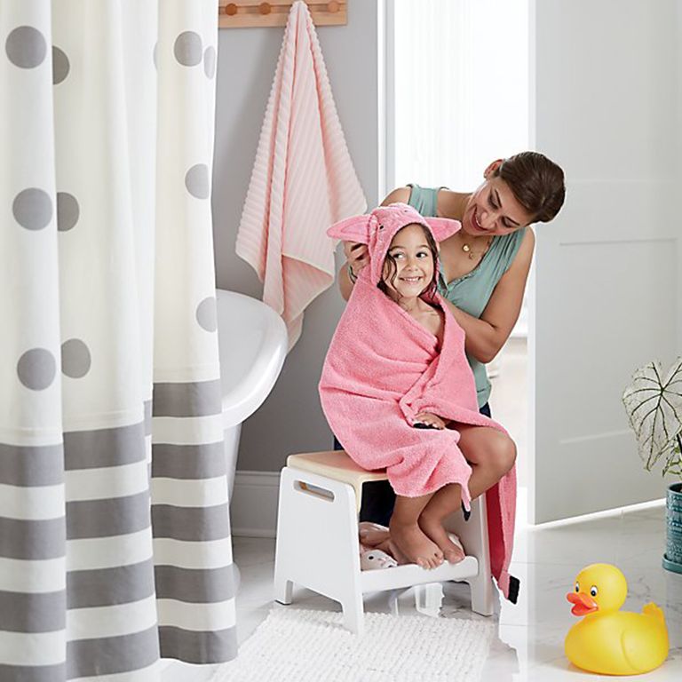 Modern Colorful Fun Kids Shower Curtain Contemporary Childrens Bathroom  Decor Set. Unique Polka Dot Bubble Bath Tub Curtain, Bath Mat, Towel 