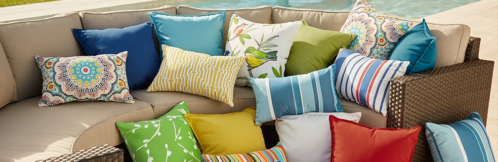 Sale: Outdoor Pillows and Poufs Crate and Barrel