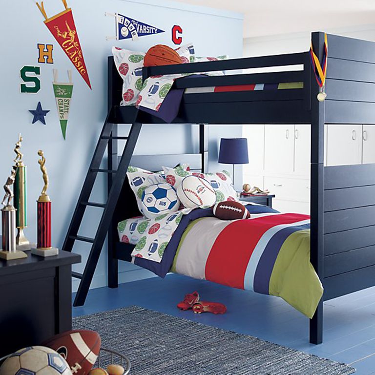 Kids Shared Bedroom Ideas Crate, Bunk Bed Bedding Sets For Boy And Girl