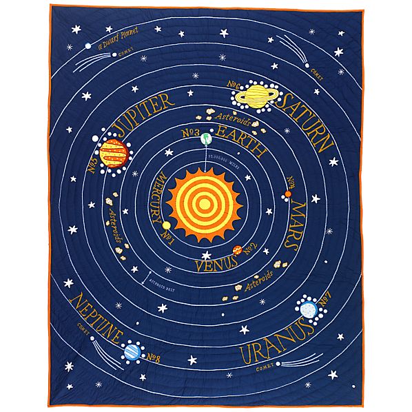 Kids Blue Solar System Bedding Crate And Barrel