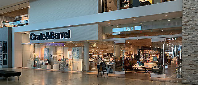 Exterior view of Crate and Barrel location, Yorkdale Shopping Centre