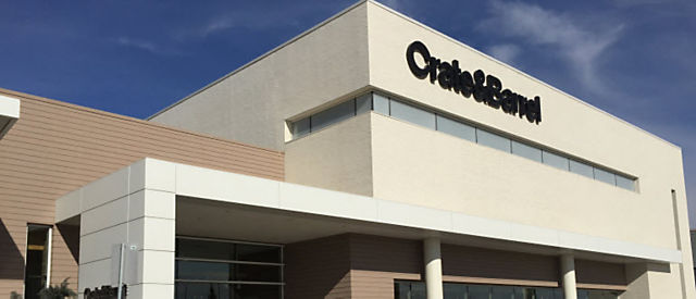 Exterior view of Crate and Barrel location, Southcentre Mall