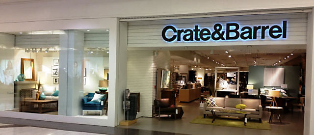 Exterior view of Crate and Barrel location, Southgate Centre