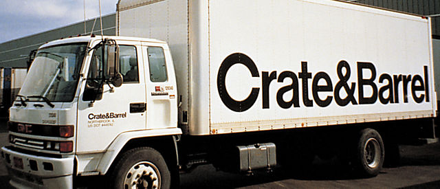Exterior view of Crate and Barrel location, Calgary Warehouse