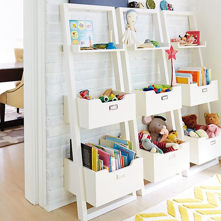 wooden toy shelf